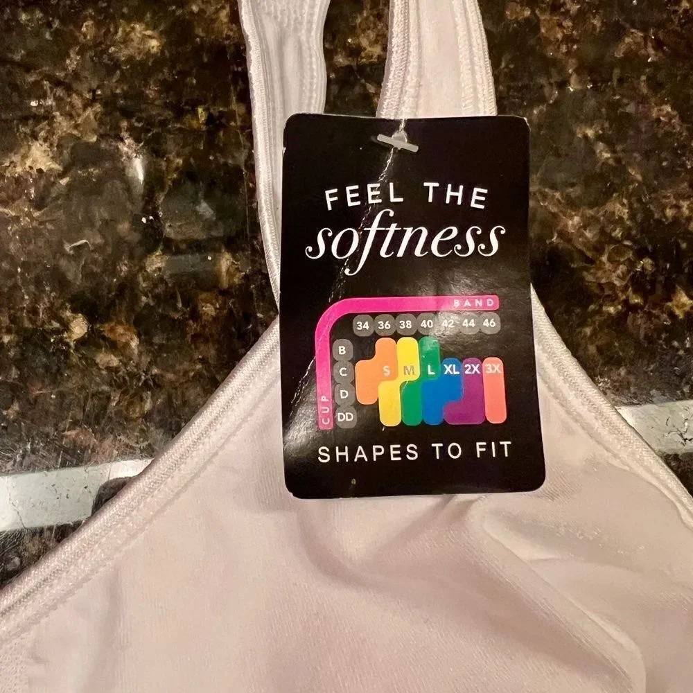 Lot of 2 Bali Cool Comfort Revolution Full Coverage Wireless T-Shirt Bras MEDIUM